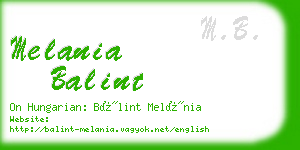 melania balint business card